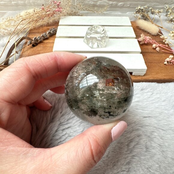 Small Garden Quartz Sphere - Picture 3 of 8